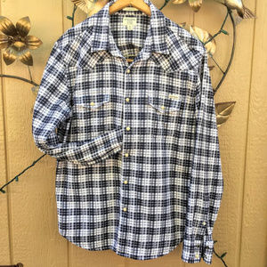 Lucky Western Snap Shirt Sturdy Cotton M